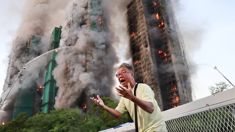 হংকংয়ে বহুতল ভবনে ভয়াবহ আগুনে নিহত ৪৪