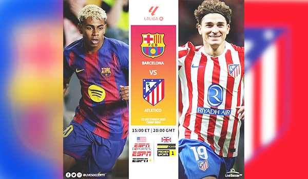 ৯ দিনে তৃতীয় লড়াইয়ে বার্সা–অ্যাটলেটিকো