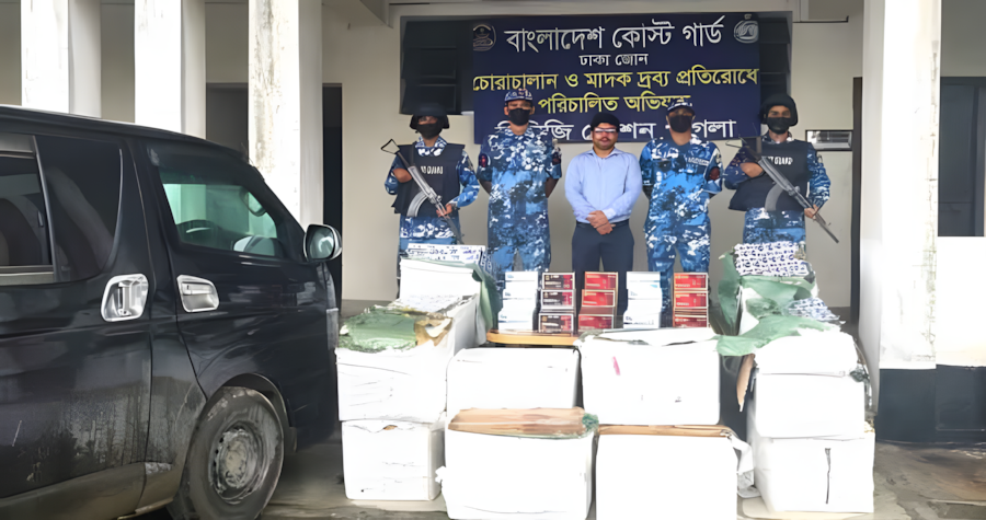 সাড়ে ৫ কোটি টাকার অবৈধ ভারতীয় মোবাইল সরঞ্জাম জব্দ
