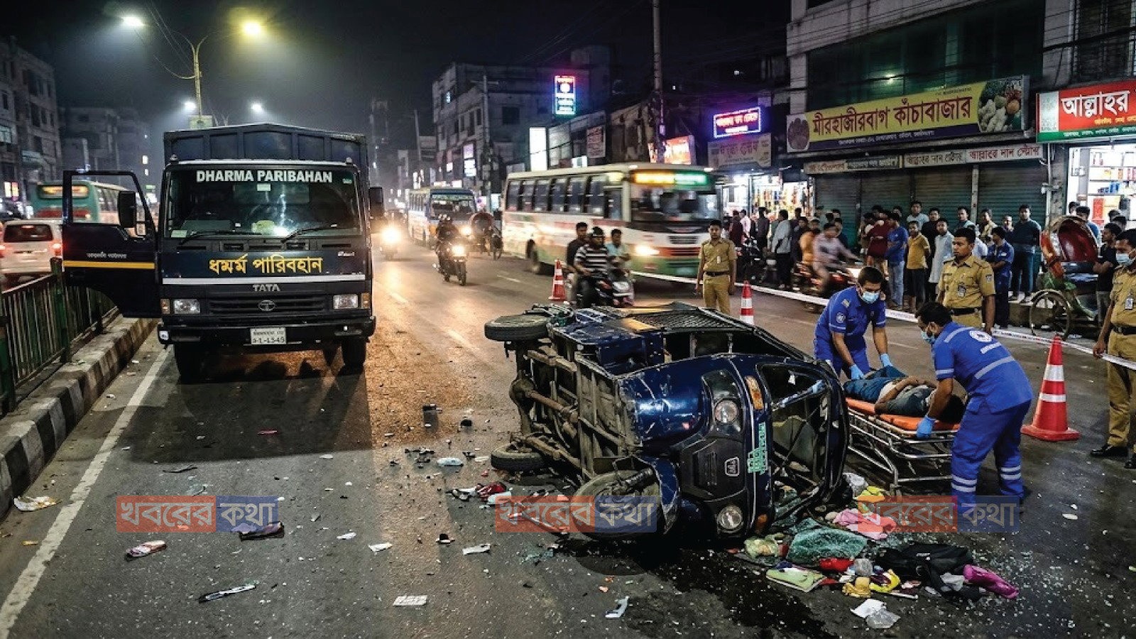 রাজধানীতে ট্রাকের ধাক্কায় রিকশাচালকসহ নিহত ২
