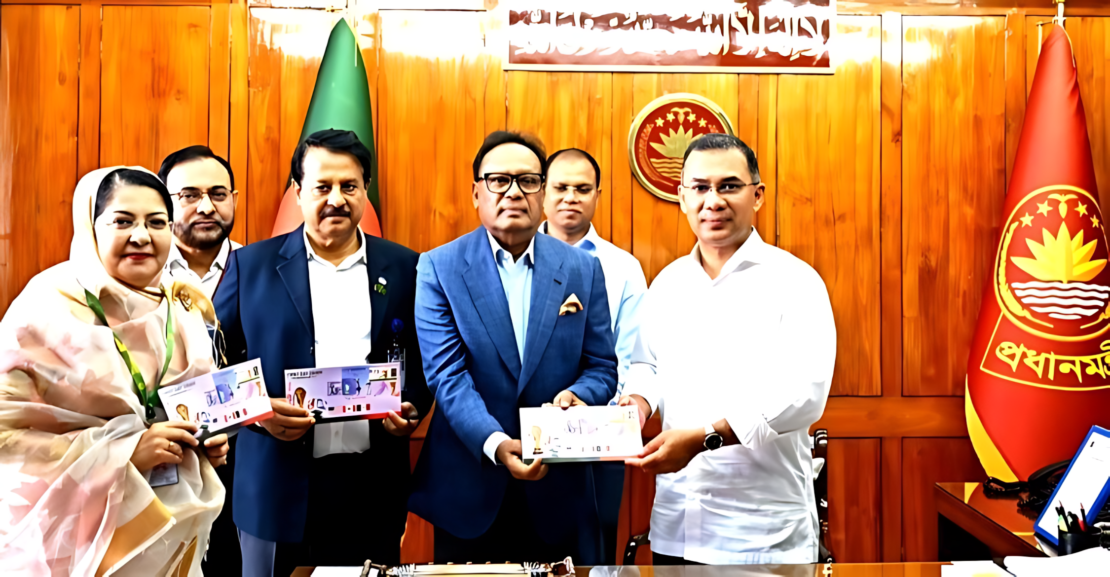 বিশ্বকাপ ফুটবল উপলক্ষে স্মারক ডাকটিকিট উন্মোচন করলেন প্রধানমন্ত্রী