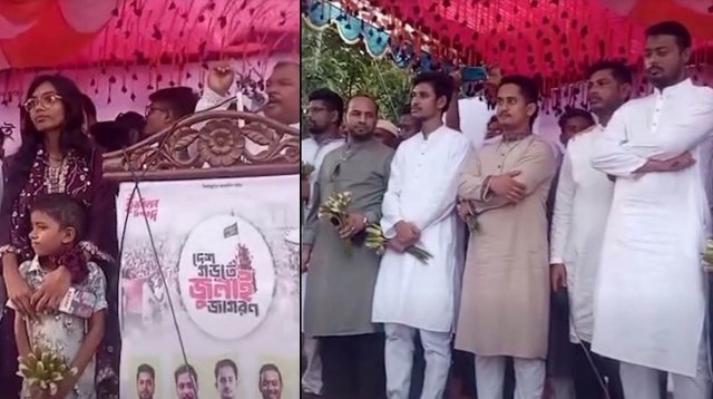 ‘জয় বাংলা’ স্লোগান দিয়ে ‘সরি, সরি’ বলে মঞ্চ ছাড়লেন এনসিপি নেতা