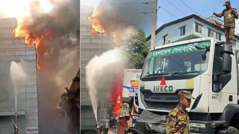 টঙ্গীতে আগুনের তীব্রতা বাড়ছে, যোগ দিয়েছে সেনাবাহিনী-বিজিবি